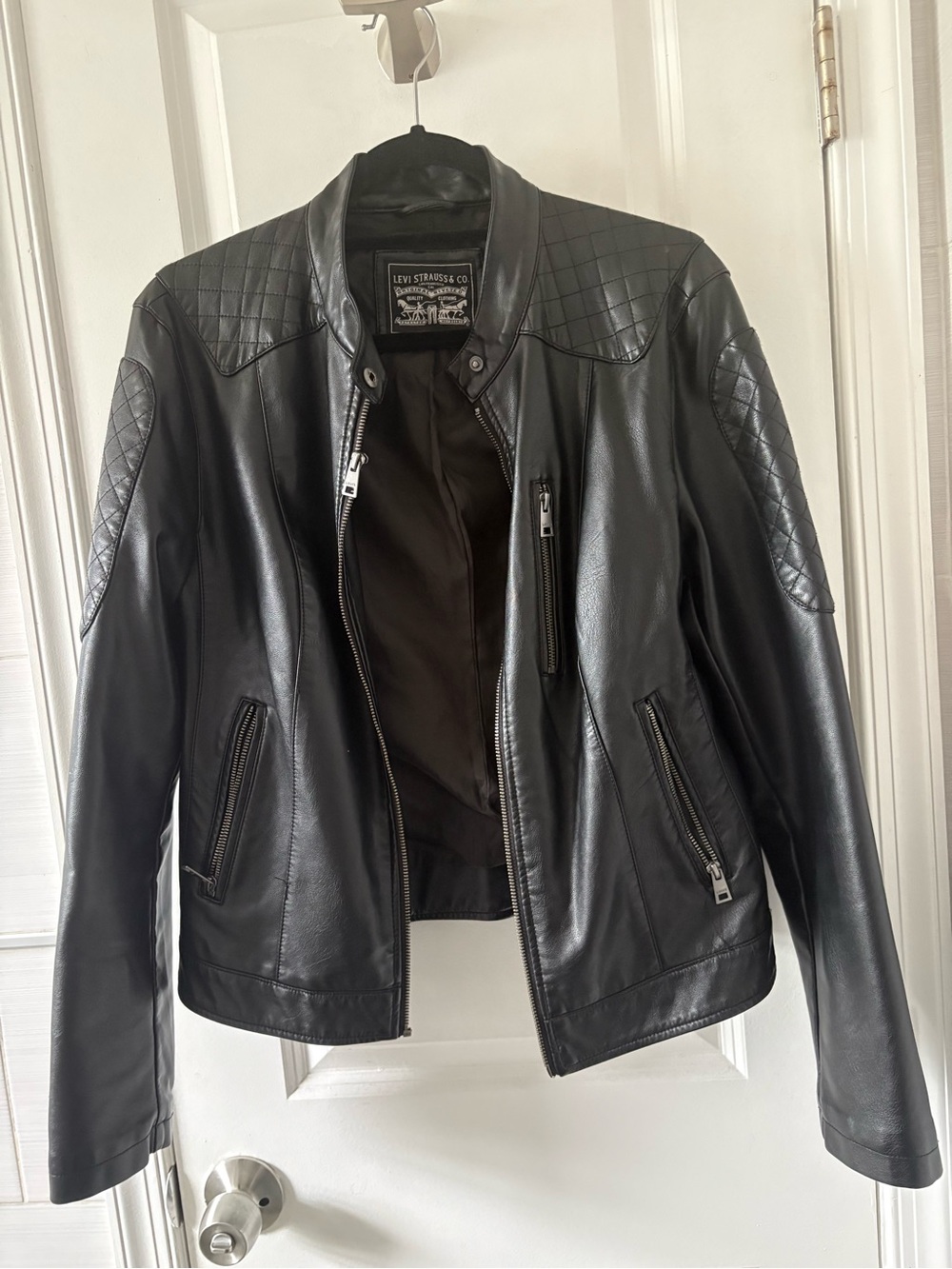 Levi's Black Quilted Faux Leather Jacket